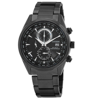 Đồng hồ Citizen AT8265-81E Nam mặt đen chức năng GMT Chronograph chính hãng