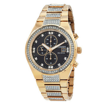 Đồng hồ Citizen Crystal Chronograph Eco-Drive CA0753-55E nam chính hãng