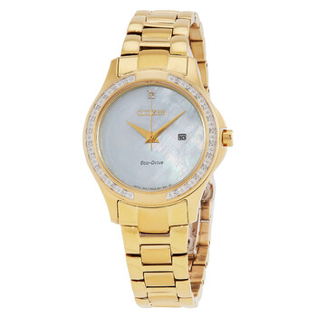 Đồng hồ Citizen Eco-Drive mặt ngọc trai EW2642-59D nữ chính hãng