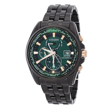 Đồng hồ Citizen Eco-Drive GMT Nam Mặt Xanh AT9128-87X chính hãng