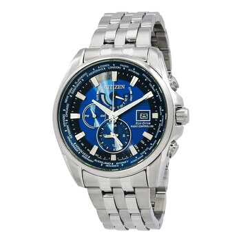 Đồng hồ Citizen Eco-Drive Nam AT9120-89L Mặt Xanh Quốc Tế GMT chính hãng