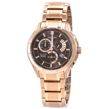 Đồng hồ Citizen Eco-Drive Perpetual GMT mặt nâu BL8163-50X chính hãng