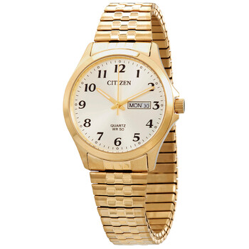 Đồng hồ Citizen Quartz mặt champagne vàng BF5002-99P chính hãng
