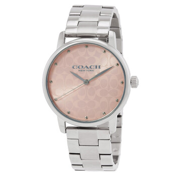 Set quà tặng đồng hồ Coach Grand Quartz mặt hồng 14000088 chính hãng