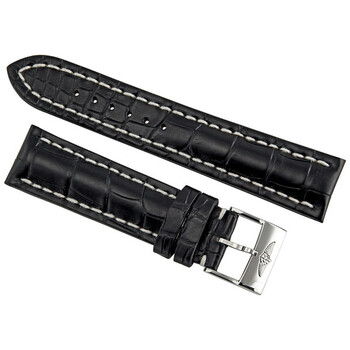 Dây da cá sấu đen Breitling 22mm 743P chính hãng