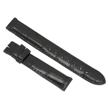 Dây da cá sấu đen bóng 14mm Hadley Roma chính hãng