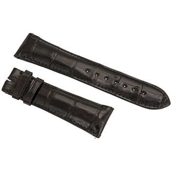 Dây da cá sấu đen bóng 24mm Hadley Roma 24AAT01M chính hãng