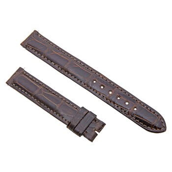 Dây da cá sấu Hadley Roma 14mm nâu bóng chính hãng
