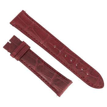 Dây da cá sấu Hadley Roma 21mm màu rượu vang chính hãng