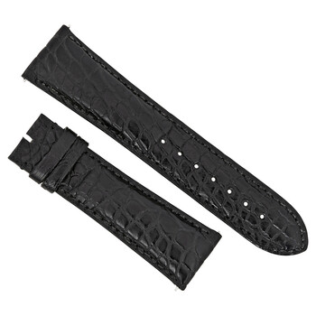 Dây da cá sấu Hadley Roma Matte Black 24mm chính hãng