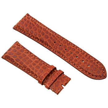 Dây da cá sấu mờ 24mm Hadley Roma màu nâu nhạt chính hãng