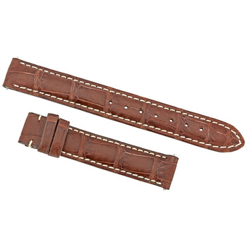 Dây da cá sấu nâu mờ 14mm Hadley Roma chính hãng