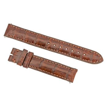 Dây da cá sấu nâu mờ 14mm Hadley Roma chính hãng