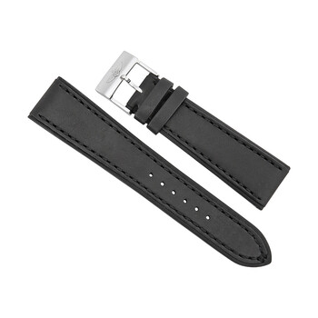Dây đeo đồng hồ da đen Breitling 24mm - 20mm chính hãng