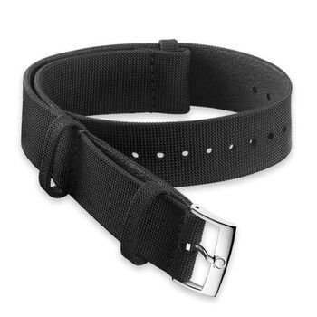 Dây đeo đồng hồ Omega Nato 20mm vải nylon đen chính hãng