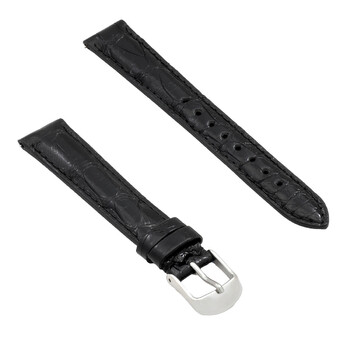 Dây Đeo Michele 16mm Da Cá Sấu Đen MS16AA010001 chính hãng