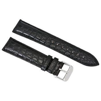 Dây đồng hồ da cá sấu đen Brooklyn Watch Co. 20mm chính hãng