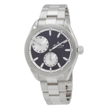 Đồng hồ nam Alpina AL-650BSS5E6B mặt đen cơ lên dây tay chính hãng