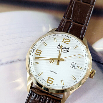 Đồng hồ Arbutus Automatic mặt bạc nam ARS1613GWF chính hãng