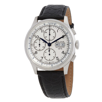 Đồng hồ Bulova 96C145 Chronograph Automatic mặt số bạc nam chính hãng