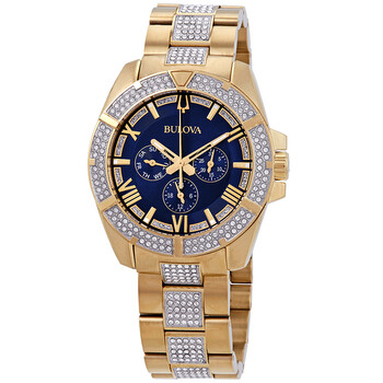 Đồng hồ Bulova Crystal Blue Dial Multifunction 98C128 nam chính hãng