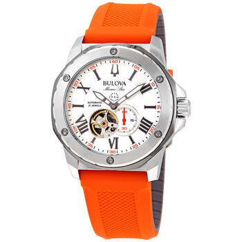 Đồng hồ Bulova Marine Star 98A226 mặt số bạc tự động nam chính hãng