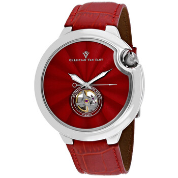 Đồng hồ tự động Christian Van Sant Cyclone mặt đỏ CV0142 nam chính hãng