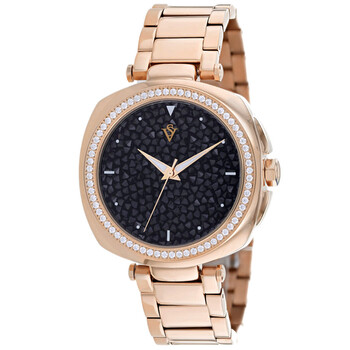 Đồng hồ Christian Van Sant Mirabella Quartz mặt đen nữ CV0491 chính hãng
