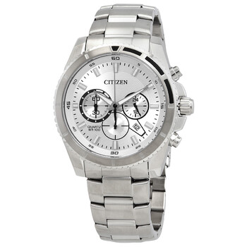 Đồng hồ Citizen Chronograph Quartz mặt bạc AN8200-50A nam chính hãng