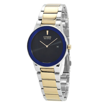 Đồng hồ Citizen Eco-Drive mặt xanh hai tông AU1064-85L nam chính hãng