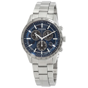 Đồng hồ Citizen Eco-Drive Chronograph Mặt Xanh BL5590-55L chính hãng