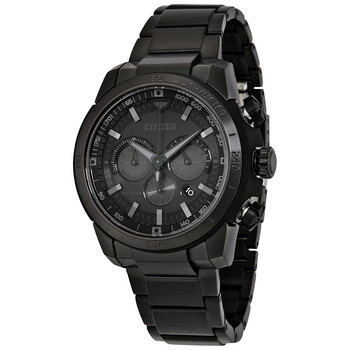Đồng hồ Citizen Eco-Drive mặt đen nam CA4184-81E chính hãng