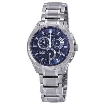 Đồng hồ Citizen Eco-Drive GMT mặt xanh nam BL8160-58L chính hãng
