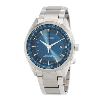 Đồng hồ Citizen Eco-Drive GMT CB0270-87L mặt xanh nam chính hãng