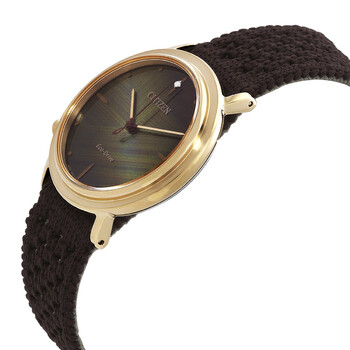 Đồng hồ Citizen L Ambiluna Eco-Drive mặt nâu EM1003-48X chính hãng