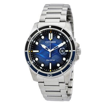 Đồng hồ Citizen Marine 1810 Eco-Drive mặt xanh nam AW1810-85L chính hãng