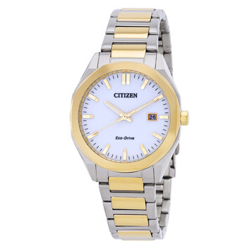 Đồng hồ Citizen Octangle Eco-Drive nam mặt trắng hai tông màu BM7624-82A chính hãng
