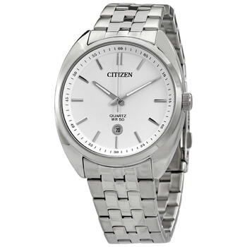 Đồng hồ Citizen Quartz mặt trắng dây thép không gỉ BI5090-50A chính hãng