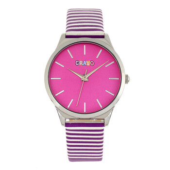 Đồng hồ Crayo Aboard Quartz Mặt Hồng Unisex CRACR5604 chính hãng