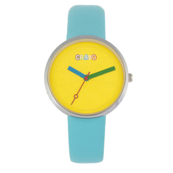 Đồng hồ Crayo Metric Quartz Mặt Vàng Unisex CRACR5806 chính hãng
