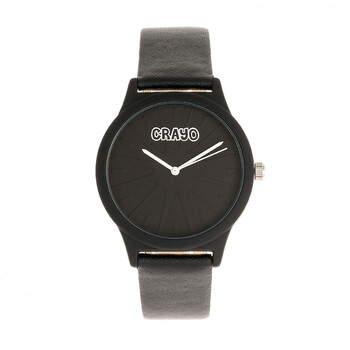 Đồng hồ Crayo Splat Quartz mặt đen CRACR5302 chính hãng