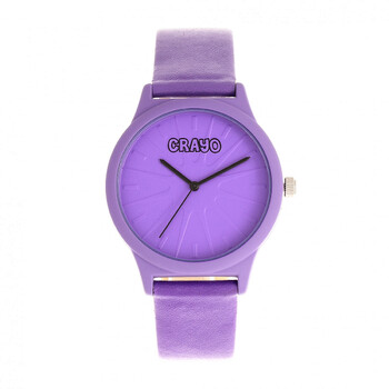Đồng hồ Crayo Splat Quartz mặt tím CRACR5307 chính hãng