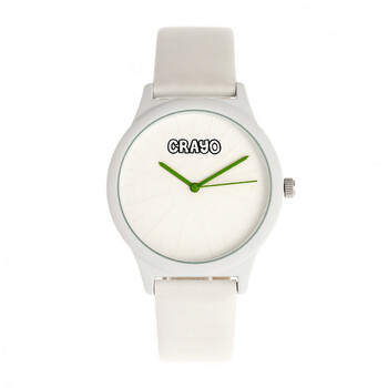 Đồng hồ Crayo Splat Quartz Mặt Trắng CRACR5301 chính hãng
