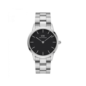 Đồng hồ Daniel Wellington Iconic Link mặt đen DW00100204 chính hãng