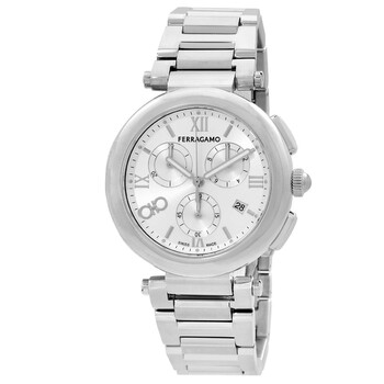 Đồng hồ nữ Ferragamo Legacy Chronograph SFU200323 mặt bạc chính hãng