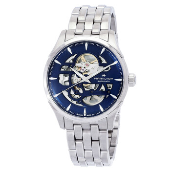 Đồng hồ Hamilton Jazzmaster Skeleton Automatic mặt xanh nam H42535141 chính hãng