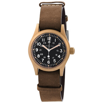 Đồng hồ Hamilton Khaki Field H69459530 mặt đen nam chính hãng