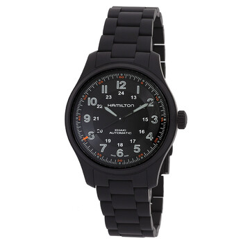 Đồng hồ tự động Hamilton Khaki Field Titanium mặt đen nam H70665130 chính hãng