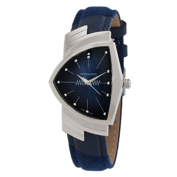 Đồng hồ Hamilton Ventura Quartz mặt xanh dành cho nữ H24411942 chính hãng