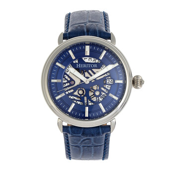 Đồng hồ tự động Heritor Mattias mặt xanh HR8403 nam chính hãng